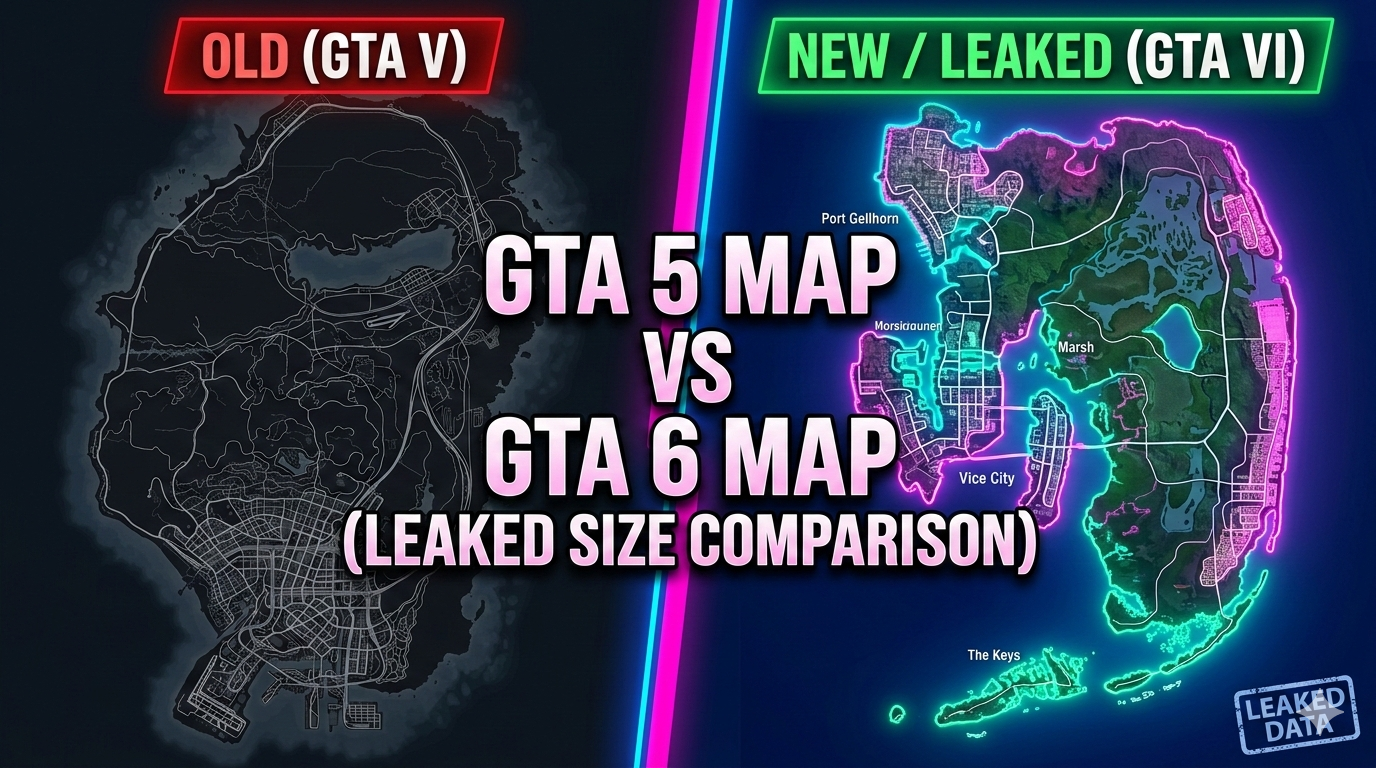 GTA 6 vs GTA 5 map size comparison leaked project americas