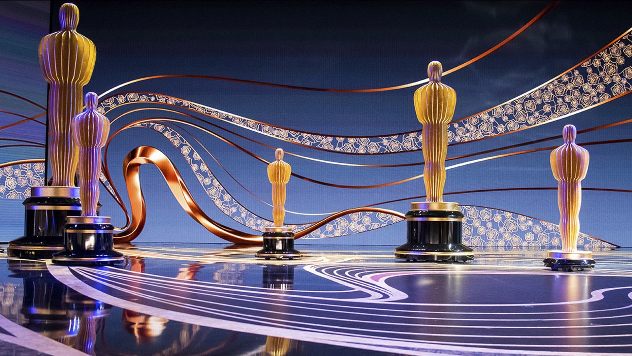 Oscars 2026 Academy Awards ceremony stage and Oscar statue