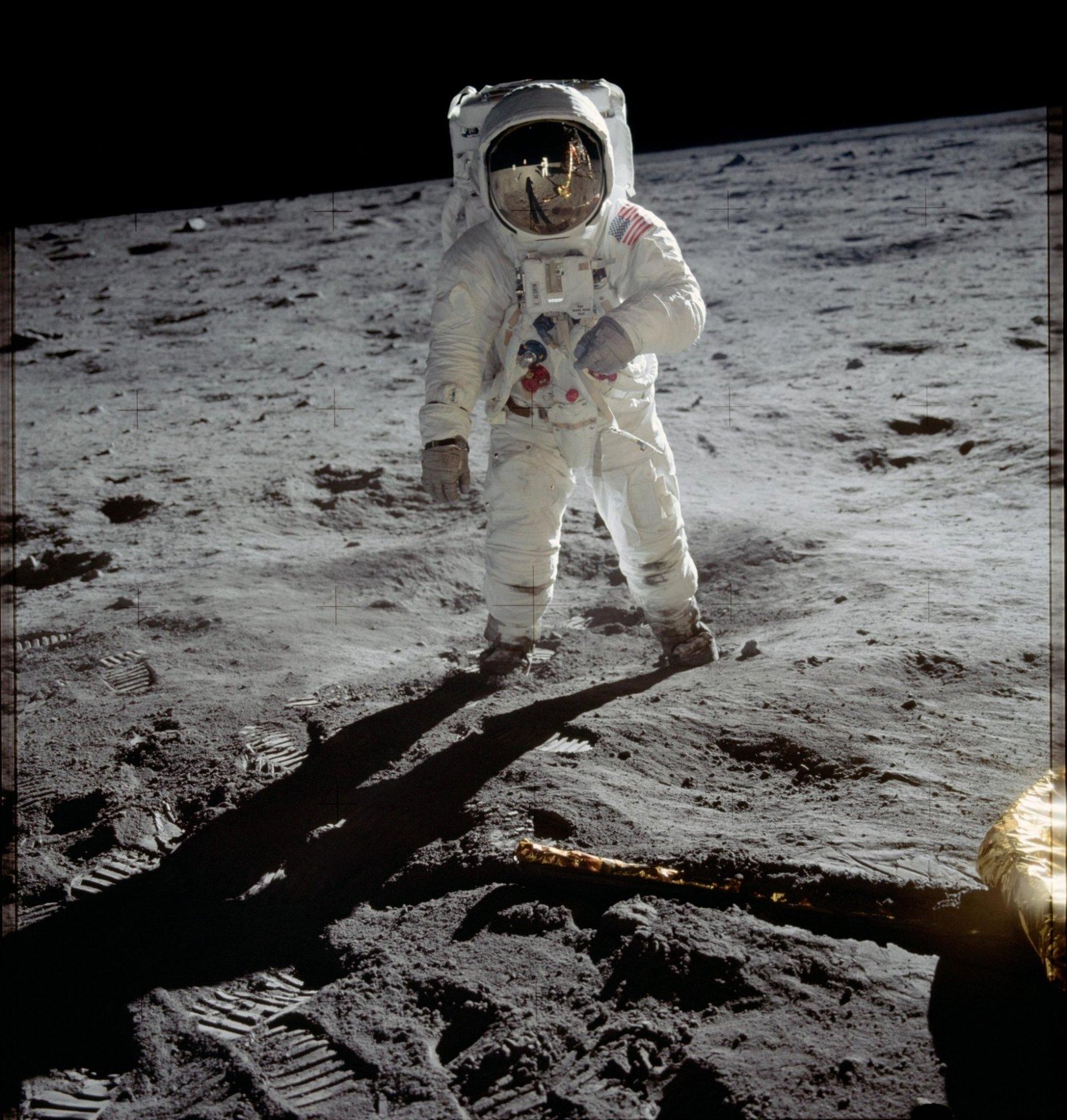 Buzz Aldrin on the Moon during the Apollo 11 mission